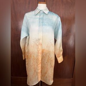 Lafayette 148 New York Straw Multi Lightweight Tunic Top